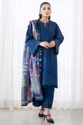 Maria .B. - Winter 3PC Dhanak Embroidered Suit - SS0472